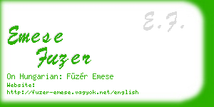emese fuzer business card